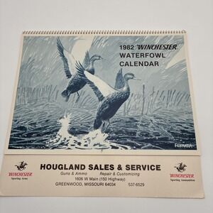 Vintage 1982 Winchester Waterfowl Calendar Ducks Ferrara Art Hougland Sales MO